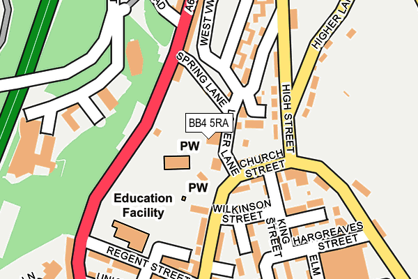 BB4 5RA map - OS OpenMap – Local (Ordnance Survey)