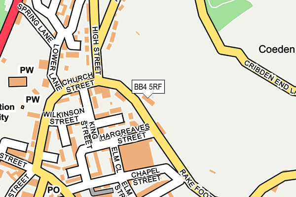 BB4 5RF map - OS OpenMap – Local (Ordnance Survey)