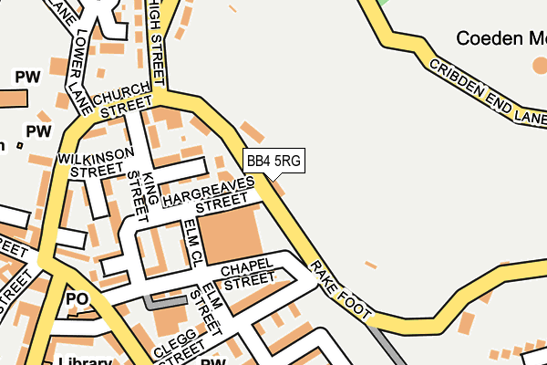 BB4 5RG map - OS OpenMap – Local (Ordnance Survey)