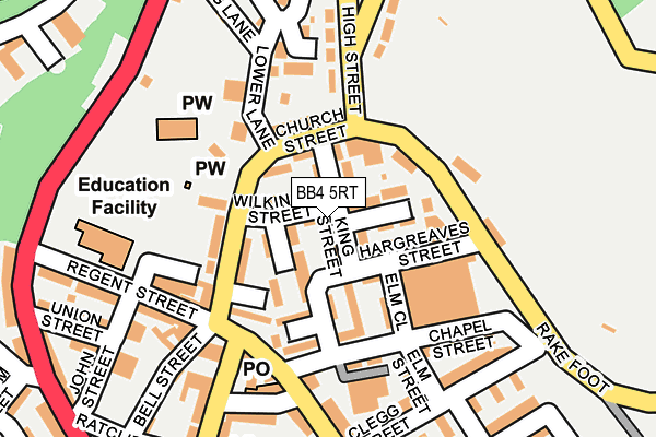 BB4 5RT map - OS OpenMap – Local (Ordnance Survey)