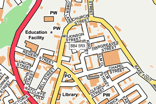BB4 5RX map - OS OpenMap – Local (Ordnance Survey)