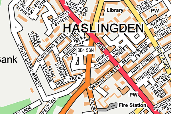 Map of NAIL FOR YOU HASLINGDEN LTD at local scale