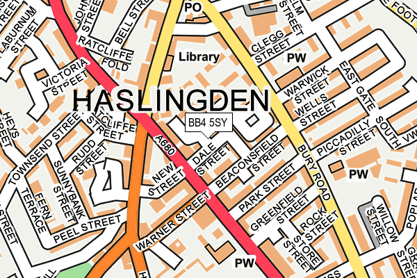 BB4 5SY map - OS OpenMap – Local (Ordnance Survey)