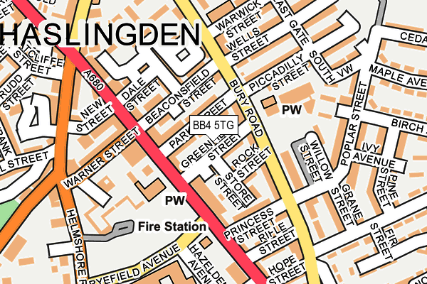 BB4 5TG map - OS OpenMap – Local (Ordnance Survey)