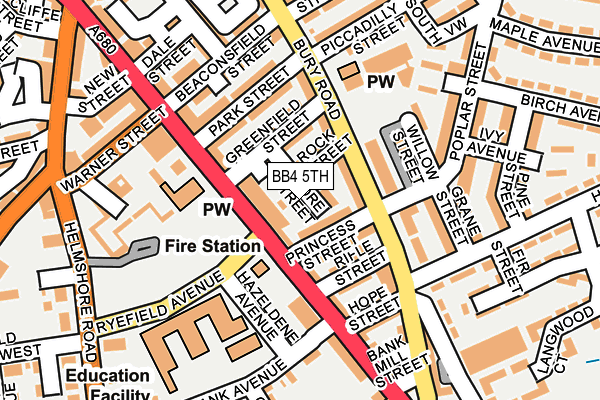 BB4 5TH map - OS OpenMap – Local (Ordnance Survey)