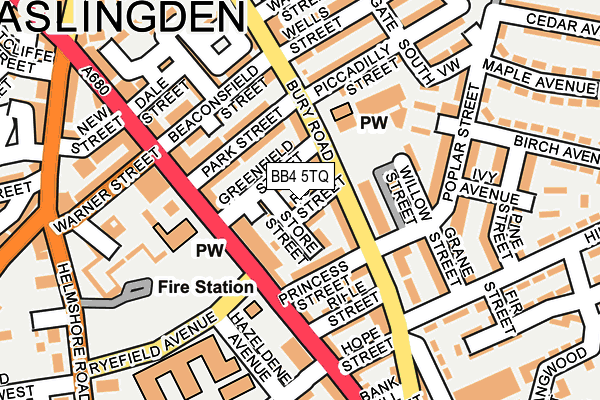 BB4 5TQ map - OS OpenMap – Local (Ordnance Survey)