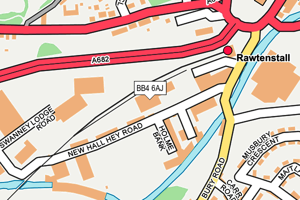 BB4 6AJ map - OS OpenMap – Local (Ordnance Survey)