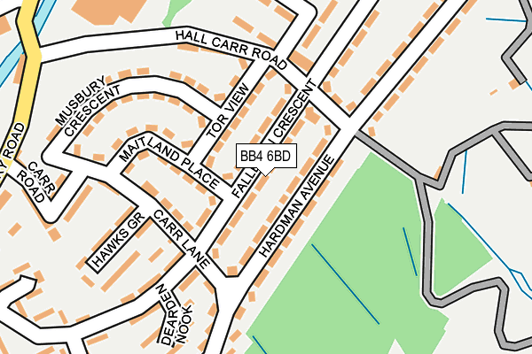 BB4 6BD map - OS OpenMap – Local (Ordnance Survey)