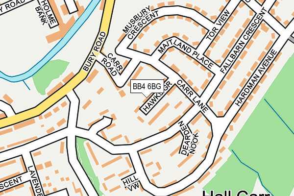 BB4 6BG map - OS OpenMap – Local (Ordnance Survey)