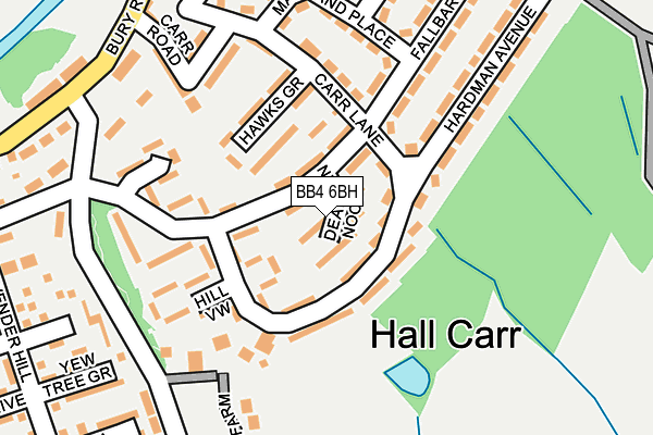 BB4 6BH map - OS OpenMap – Local (Ordnance Survey)