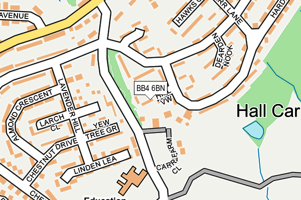 BB4 6BN map - OS OpenMap – Local (Ordnance Survey)