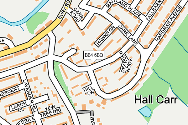 BB4 6BQ map - OS OpenMap – Local (Ordnance Survey)