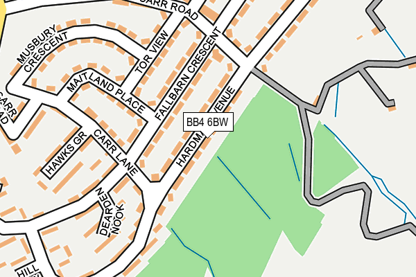 BB4 6BW map - OS OpenMap – Local (Ordnance Survey)