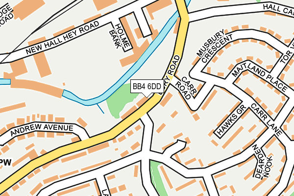 BB4 6DD map - OS OpenMap – Local (Ordnance Survey)