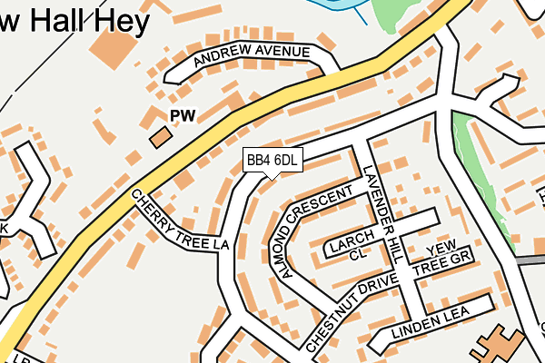 BB4 6DL map - OS OpenMap – Local (Ordnance Survey)