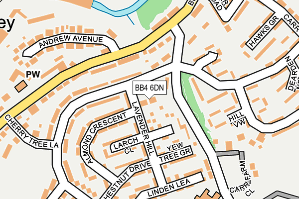 BB4 6DN map - OS OpenMap – Local (Ordnance Survey)