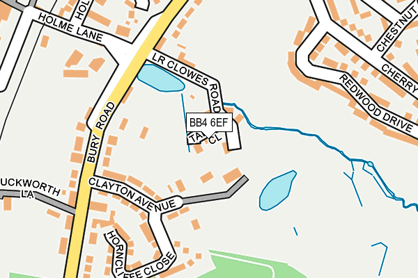 BB4 6EF map - OS OpenMap – Local (Ordnance Survey)