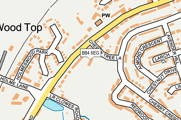 BB4 6EG map - OS OpenMap – Local (Ordnance Survey)