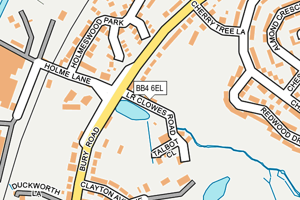 BB4 6EL map - OS OpenMap – Local (Ordnance Survey)
