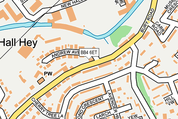 BB4 6ET map - OS OpenMap – Local (Ordnance Survey)