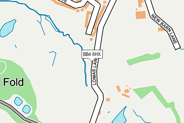 BB4 6HX map - OS OpenMap – Local (Ordnance Survey)