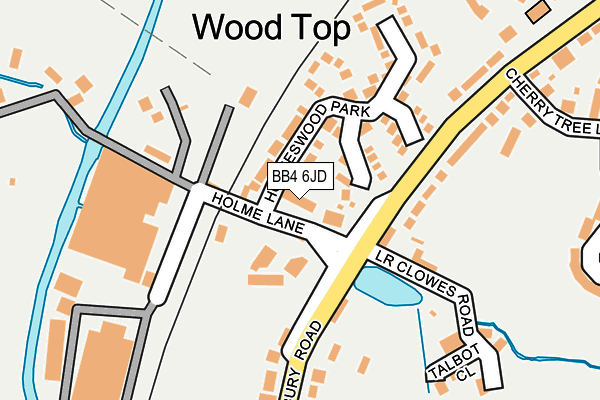 BB4 6JD map - OS OpenMap – Local (Ordnance Survey)