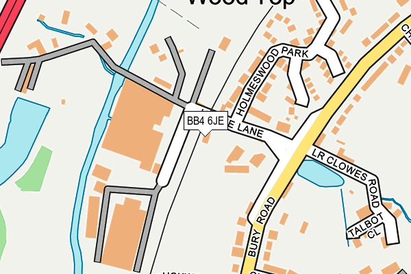 BB4 6JE map - OS OpenMap – Local (Ordnance Survey)