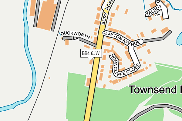 BB4 6JW map - OS OpenMap – Local (Ordnance Survey)