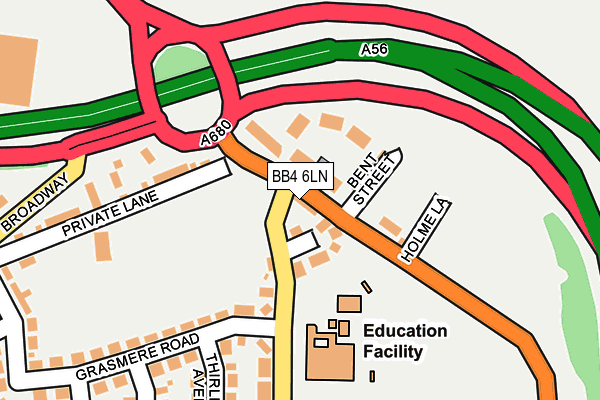 Map of PUBCO HASLINGDEN LTD at local scale