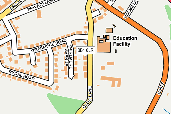 BB4 6LR map - OS OpenMap – Local (Ordnance Survey)