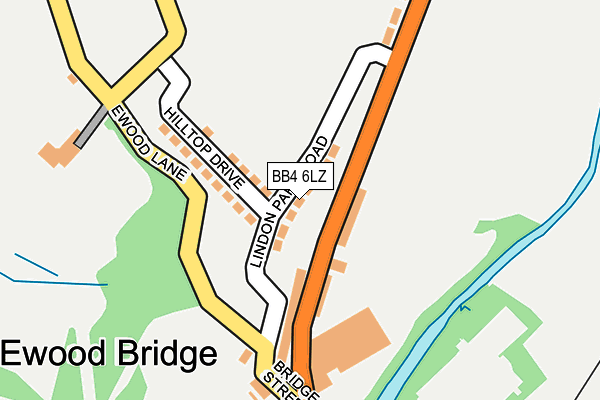 BB4 6LZ map - OS OpenMap – Local (Ordnance Survey)