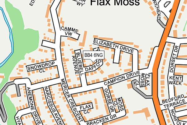 BB4 6NG map - OS OpenMap – Local (Ordnance Survey)