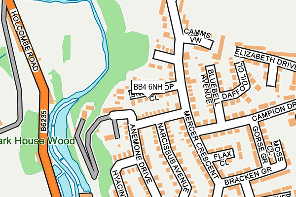 BB4 6NH map - OS OpenMap – Local (Ordnance Survey)