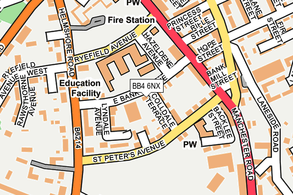 BB4 6NX map - OS OpenMap – Local (Ordnance Survey)