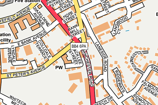 BB4 6PA map - OS OpenMap – Local (Ordnance Survey)