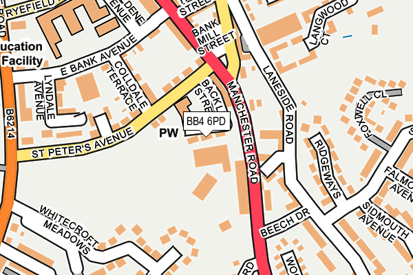 BB4 6PD map - OS OpenMap – Local (Ordnance Survey)