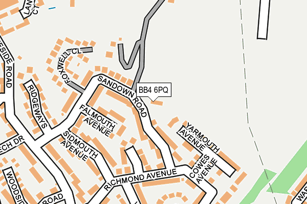 BB4 6PQ map - OS OpenMap – Local (Ordnance Survey)