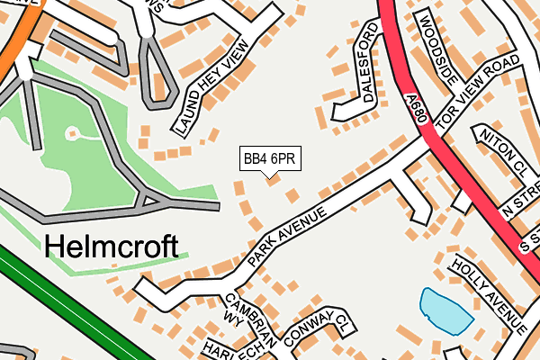 BB4 6PR map - OS OpenMap – Local (Ordnance Survey)