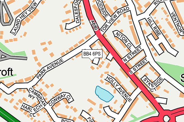 BB4 6PS map - OS OpenMap – Local (Ordnance Survey)