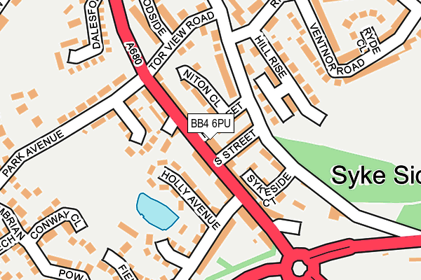 BB4 6PU map - OS OpenMap – Local (Ordnance Survey)