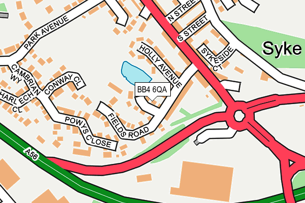 BB4 6QA map - OS OpenMap – Local (Ordnance Survey)