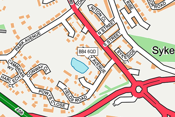 BB4 6QD map - OS OpenMap – Local (Ordnance Survey)
