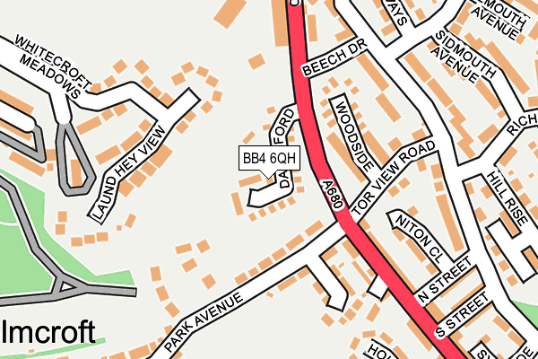 BB4 6QH map - OS OpenMap – Local (Ordnance Survey)