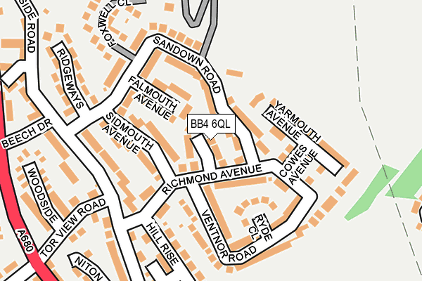 BB4 6QL map - OS OpenMap – Local (Ordnance Survey)