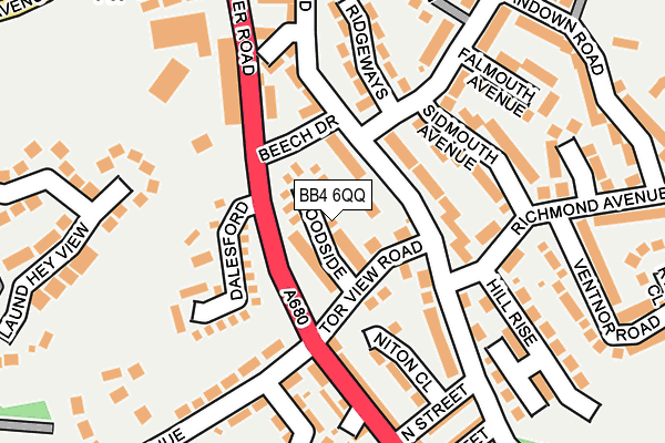 BB4 6QQ map - OS OpenMap – Local (Ordnance Survey)