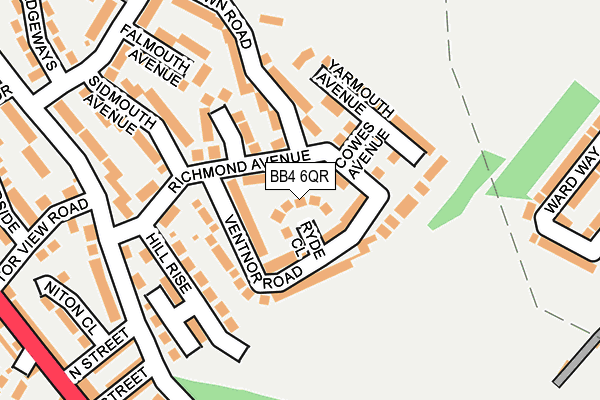 BB4 6QR map - OS OpenMap – Local (Ordnance Survey)