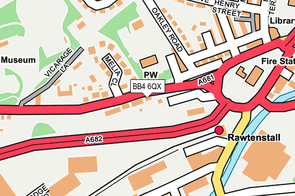 BB4 6QX map - OS OpenMap – Local (Ordnance Survey)