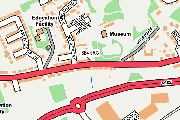BB4 6RG map - OS OpenMap – Local (Ordnance Survey)