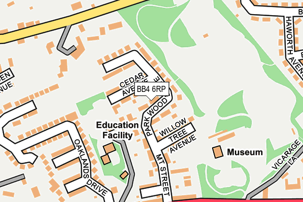 BB4 6RP map - OS OpenMap – Local (Ordnance Survey)