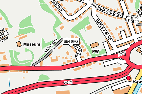 BB4 6RQ map - OS OpenMap – Local (Ordnance Survey)